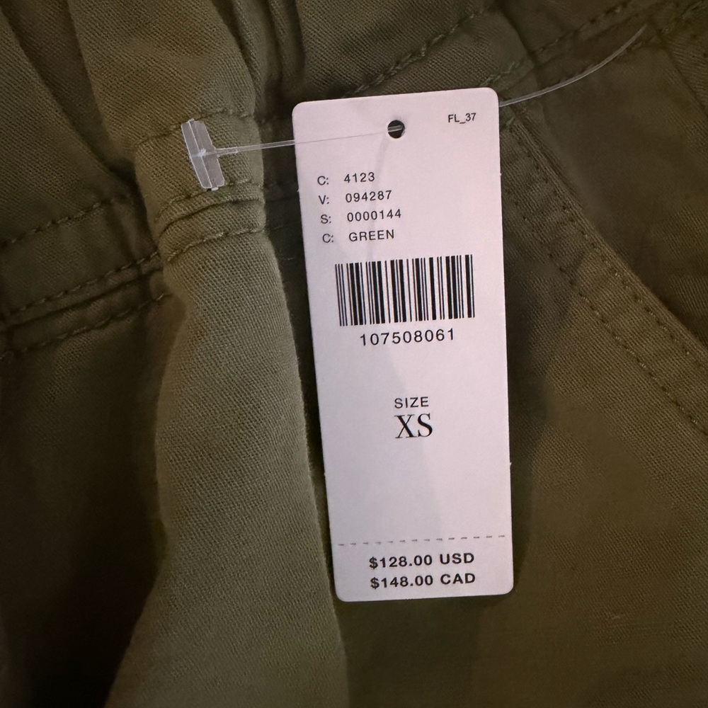 Anthropologie Pilcro Cotton Linen Cropped Barrel Joggers, XS, NWT - Picture 8 of 9